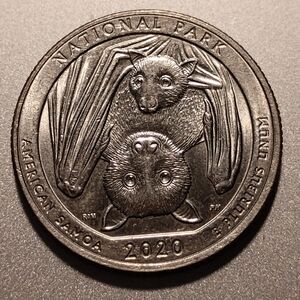 National Park American Samoa 2020 Bat Mother & Pup Washington Quarter Coin